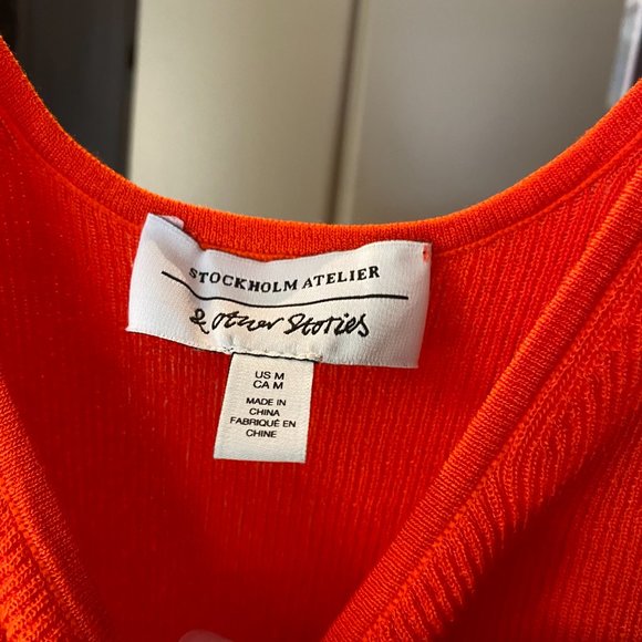 & Other Stories Fitted Tank Orange - Picture 5 of 5